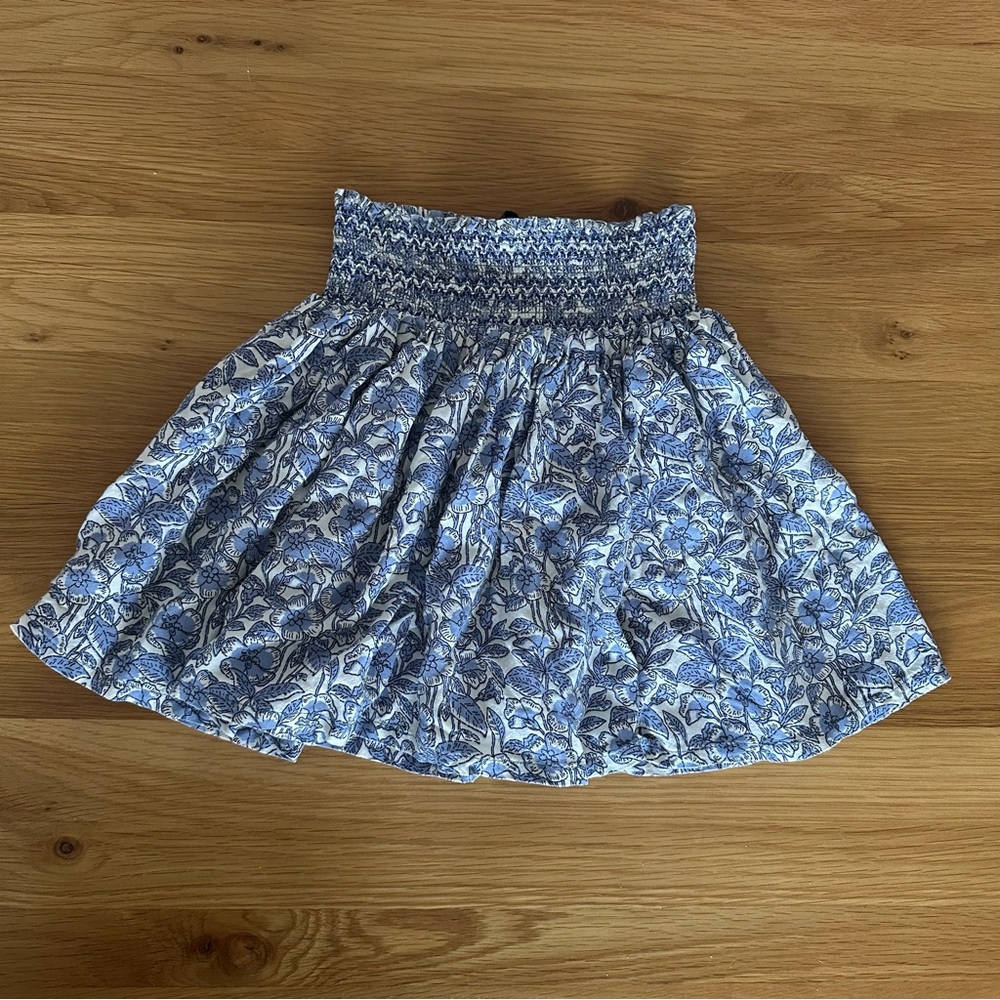 Monoprix Floral Blue Skirt 5T
